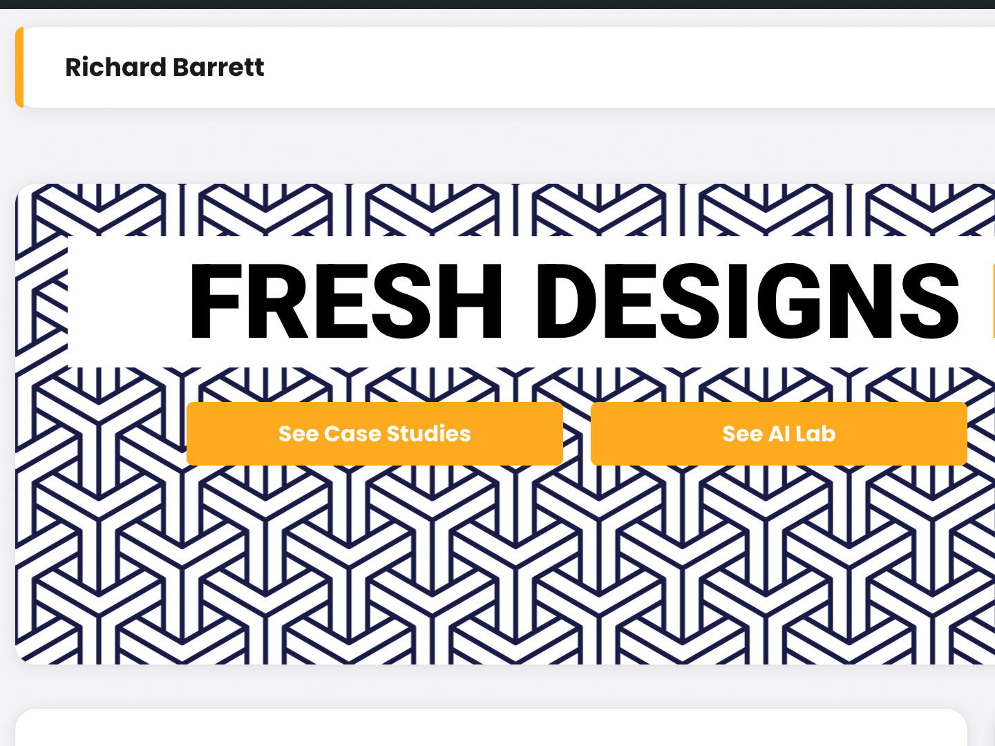 screenshot of home page