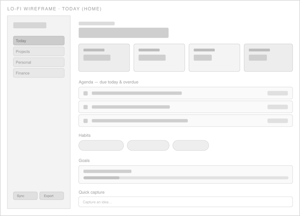 lo-fi wireframe